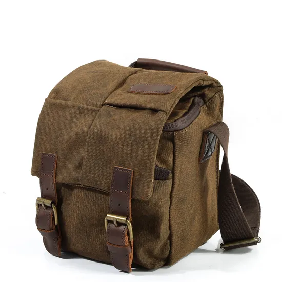 Canvas Bag Crossbody One Shoulder Retro Photography Waterproof Micro DSLR Camera Bag