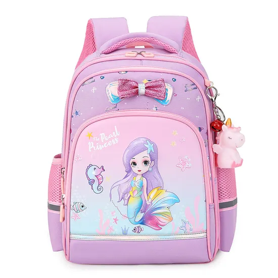 2023 New Children Cartoon Backpack for Girls in Grades 1 to 3 to Reduce Burden and Protect Spine
