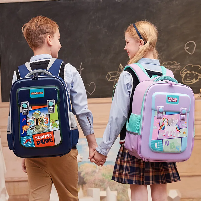 New Primary School Student Astronaut Dinosaur Unicorn Melody Mermaid 3D Hard Shell Backpack for Grades 1 to 6