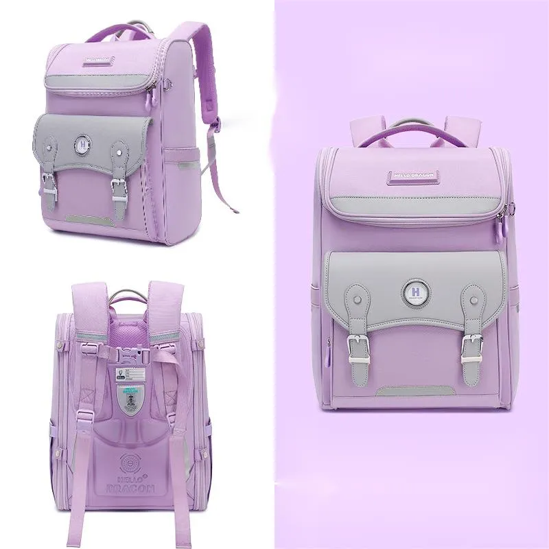 Primary School Children&prime;s Lightweight Backpack Reducing Burden and Protecting Spine Boys and Girls Large Capacity Waterproof