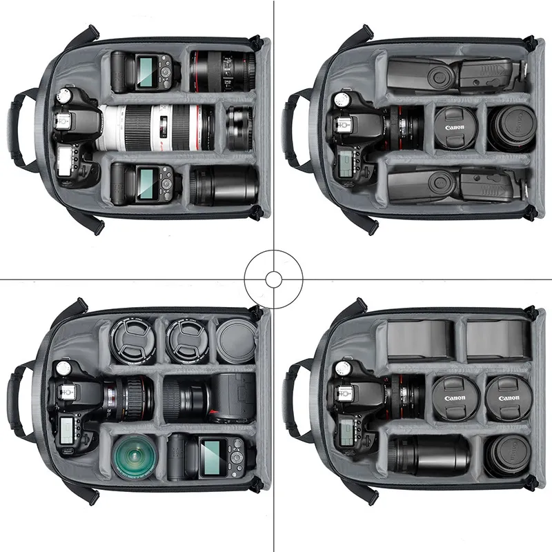 New Shoulder SLR Camera Protection Backpack Large Capacity Travel Waterproof Nylon Photography Backpack