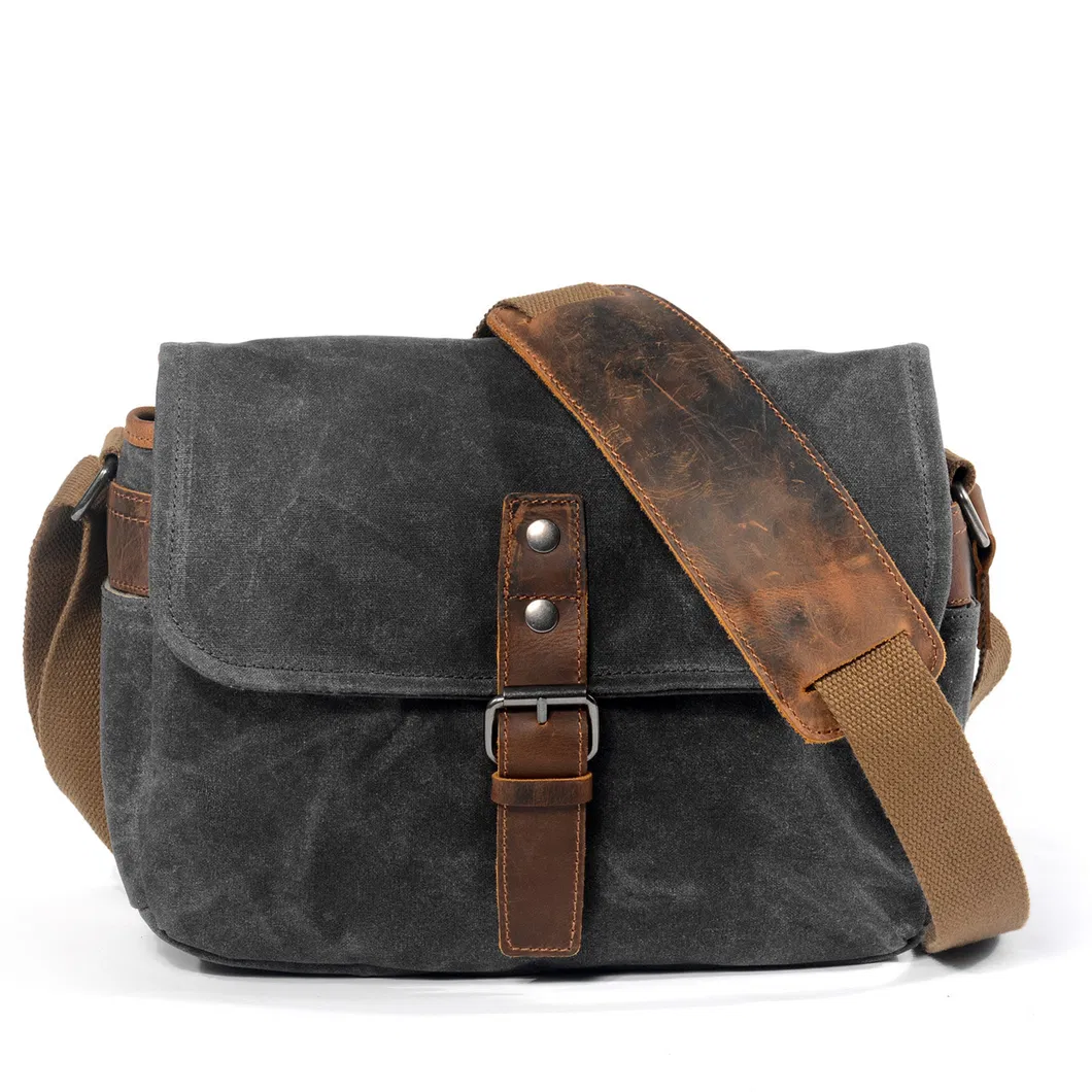New Outdoor Photography Digital SLR Professional Waterproof Oil Wax Micro Camera Shoulder Bag