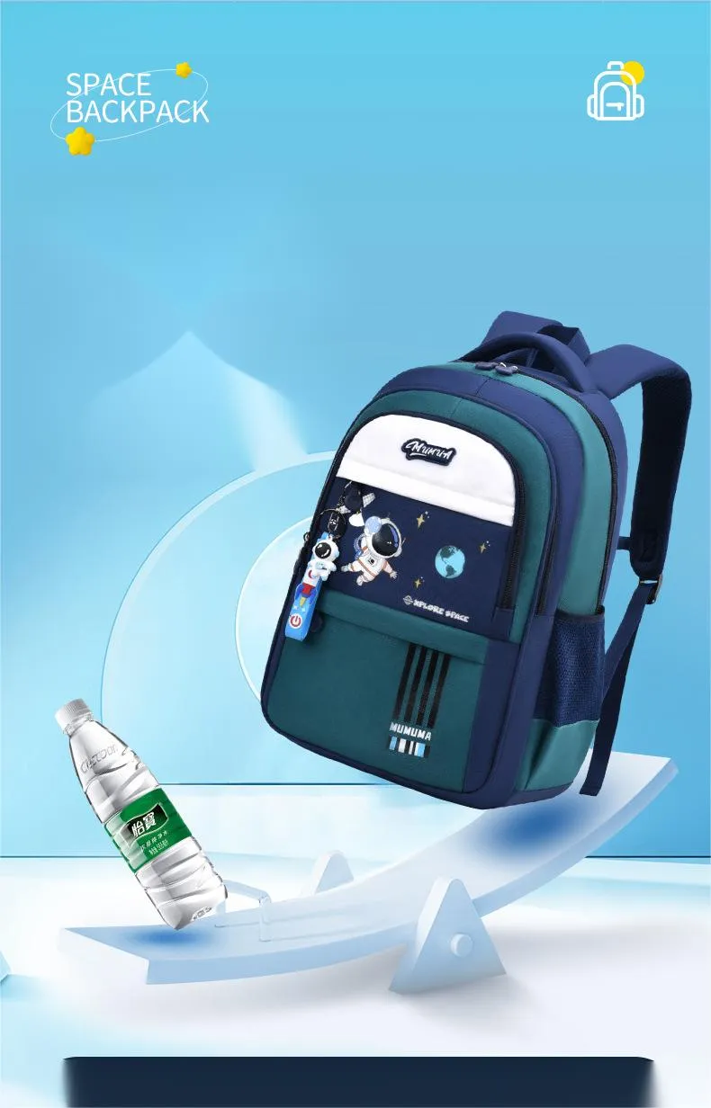 2024 Children&prime;s Elementary School Backpack with Spine Protection Oxford Cloth Large Capacity Backpack