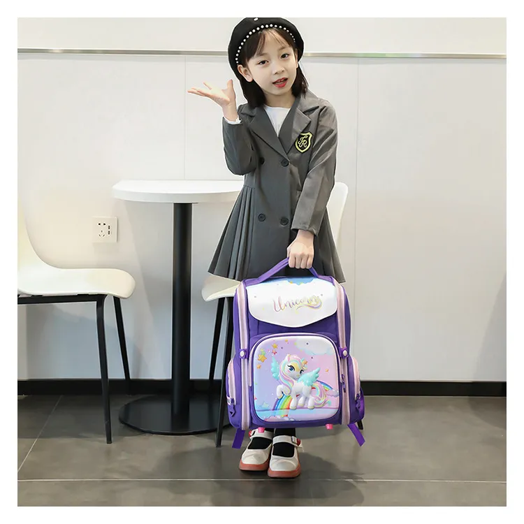 New Load Reducing Cartoon Student Backpack with Large Capacity Lightweight Backpack