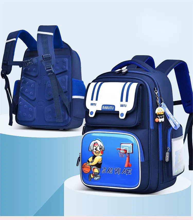 Primary School Students Girls and Boys New 2024 Load Reduction and Spine Protection Children&prime;s Backpack