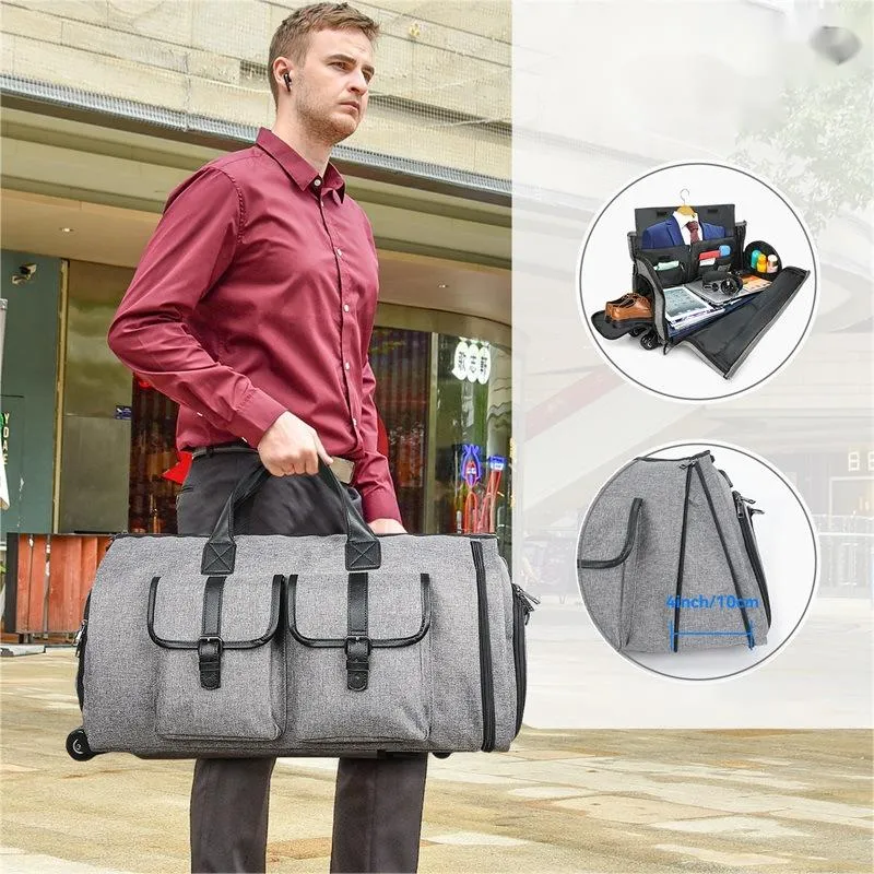 Hot Selling Travel Trolley Suit Bag Formal Carrying Crossbody Large Capacity Luggage Bag with Wheels