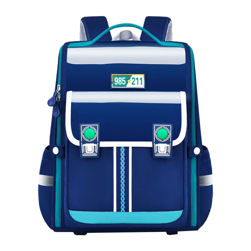 2024 Factory Customized Primary School Children&prime;s School Bag Backpack to Reduce Load Oxford Lightweight Water Splashing
