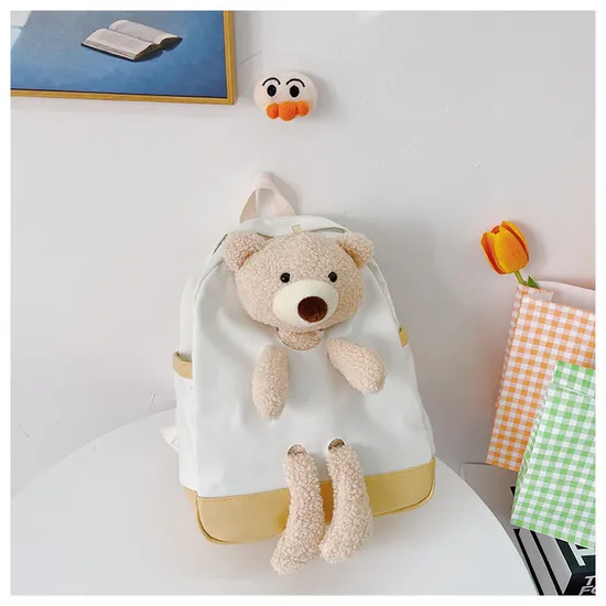 New Teddy Bear Cartoon Backpack for Elementary School Students Breathable Fashionable Backpack