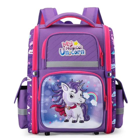 2024 New Cartoon Unicorn Primary Backpack School Student Large Capacitybreathable and Wear Resistant Children′s Backpack