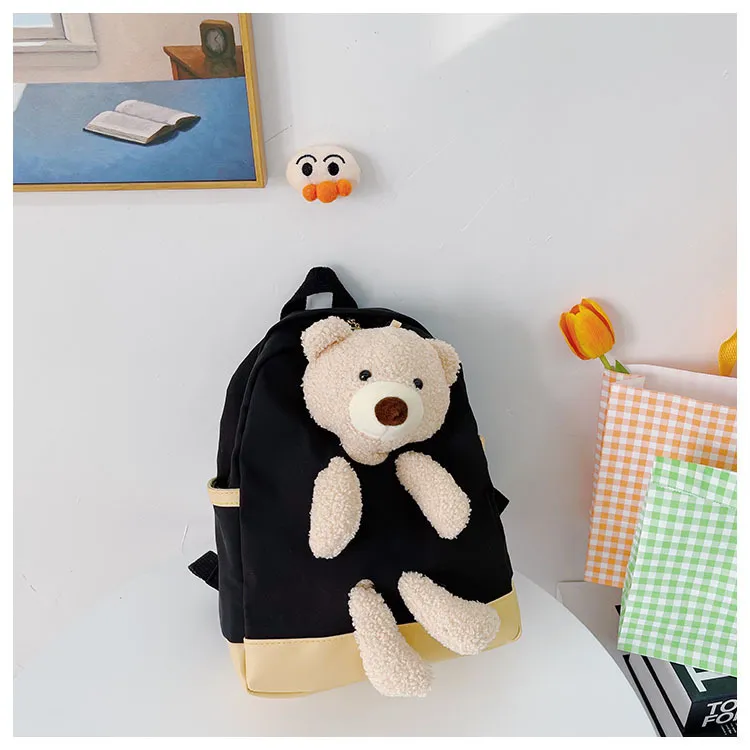 New Teddy Bear Cartoon Backpack for Elementary School Students Breathable Fashionable Backpack