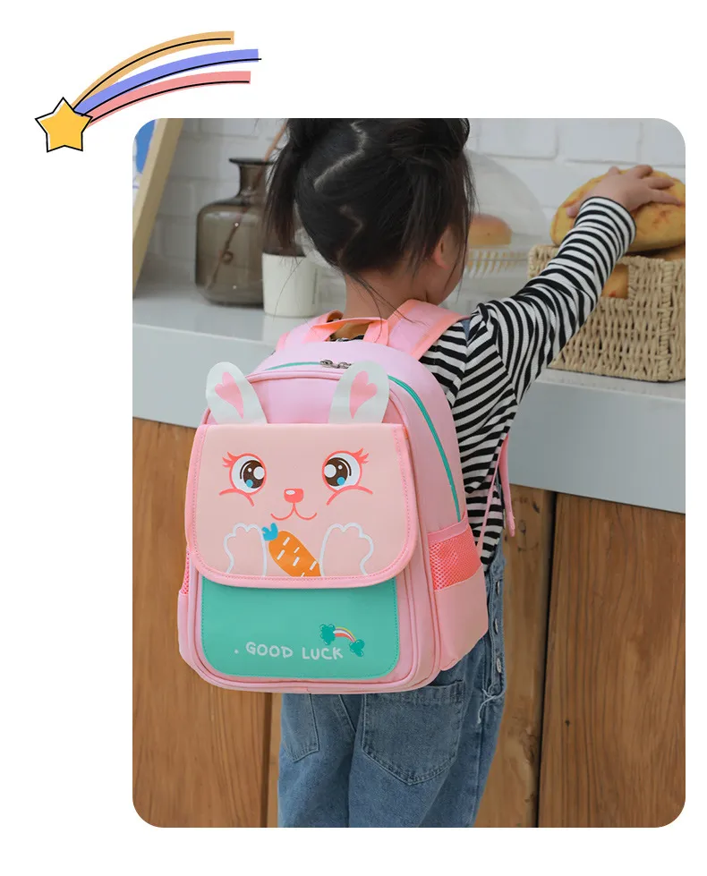 New Baby Kindergarten School Backpack Cute Boys and Girls Shoulder Backpack Load Reduction and Spinal Protection Backpack