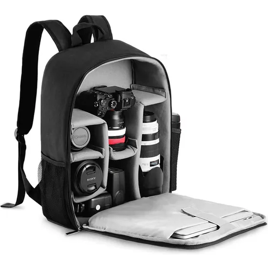 Wear Resistant and Shock-Absorbing Photography Backpack Outdoor Large Capacity SLR Camera Backpack
