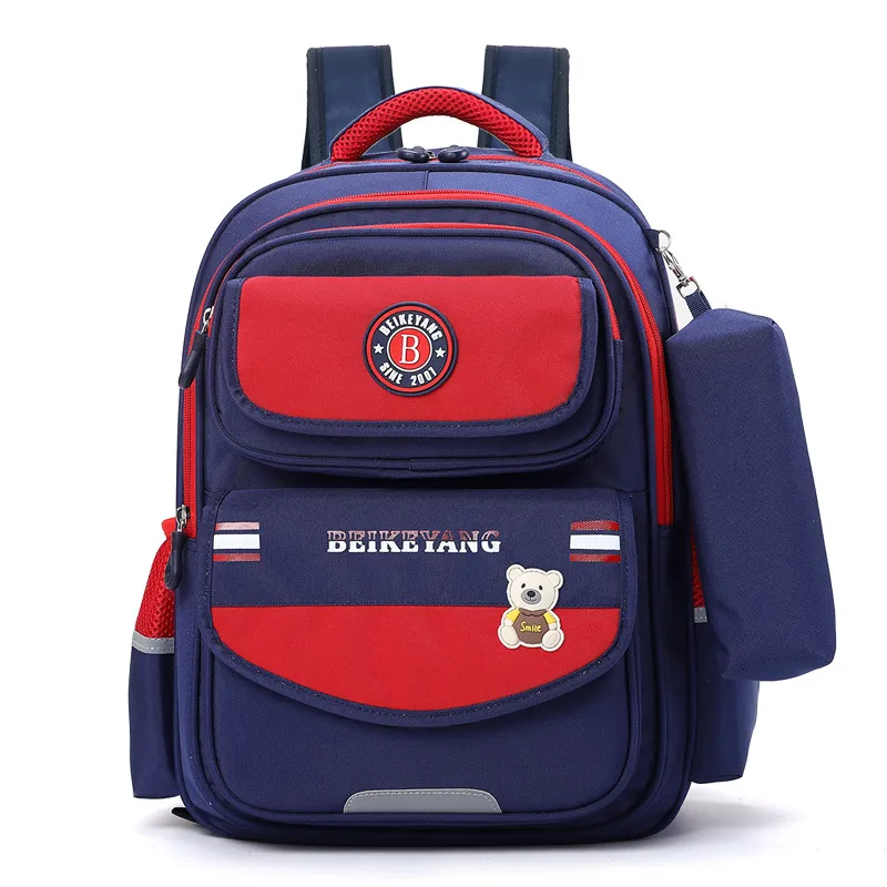 2024 New Cartoon Letter Children&prime;s Breathable Reflective Backpacks for Boys and Girls