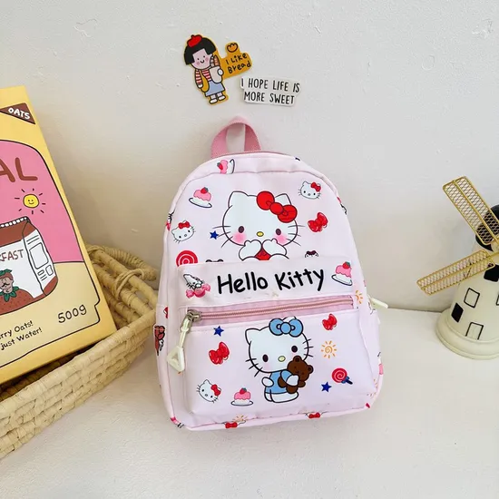 New Kindergarten School Backpack Cute Large Capacity Nylon Letter Lightweight Children′s Backpack