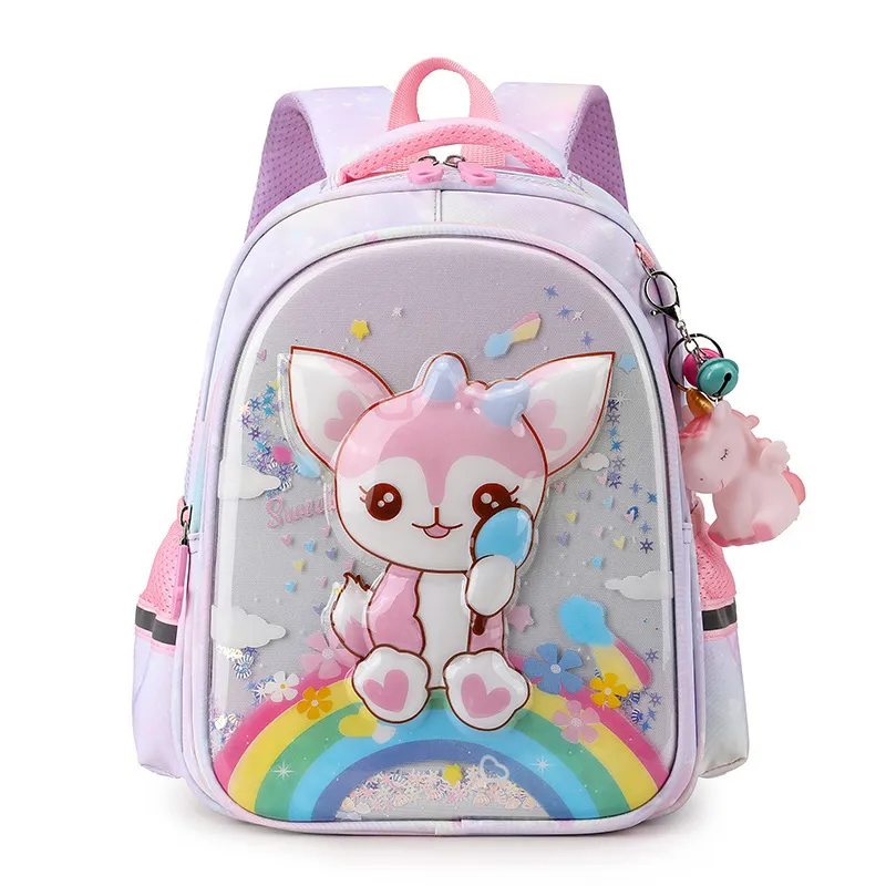 Childrens Backpack Cartoon Fashion Print Elementary School Backpack Large Capacity Kindergarten Backpack