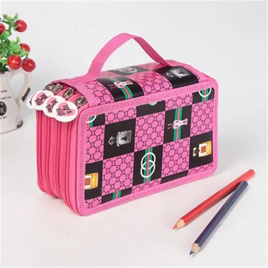 New 72 Color Pencil Case Student Large Capacity Pencil Case Art Painting Storage Bag Stationery Box
