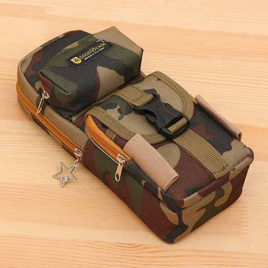Camouflage Pencil Case for School Student Pencil Case for Children Multi-Layer Pencil Case Pouch
