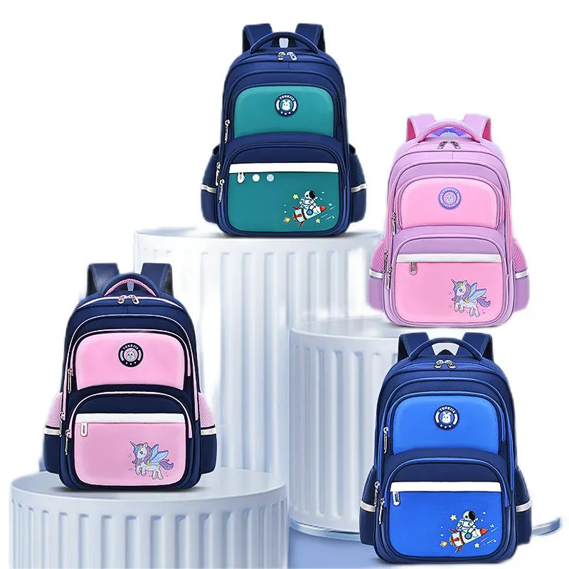 Waterproof Cartoon New Elementary School Boys and Girls Backpack Weight Reduction Astronaut Backpack
