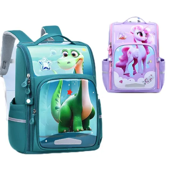 2024 New Stamping Craft Astro Love Elementary School Cartoon Backpack