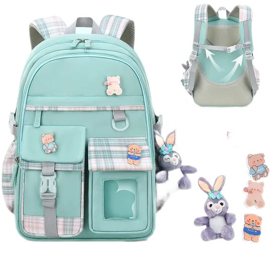 New Primary School Student School Bag Cute Girl′s School Bag Lightweight Casual Backpack