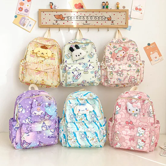 New Children′s School Backpack Cute Cartoon Load Reduction Kindergarten Backpack