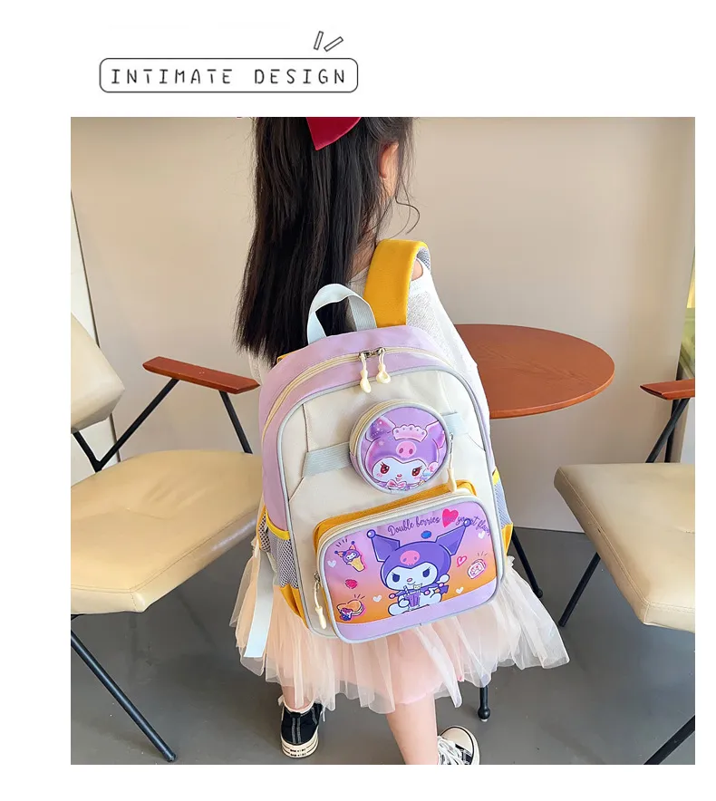 New Elementary School Student Kuromi Lightweight Creative Backpack Cute Cartoon Large Capacity Children&prime;s Small Backpack