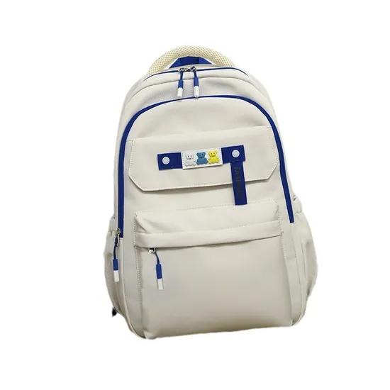 2023 New Leisure Backpack Solid Color Waterproof and Wear Resistant High School Backpack