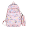 New Cute Cartoon Two-Piece Backpack with Large Capacity Lightweight Backpack