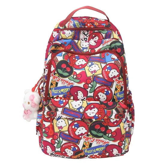 New Backpack Student Cute Cartoon Large Capacity Nylon Lightweight Backpack