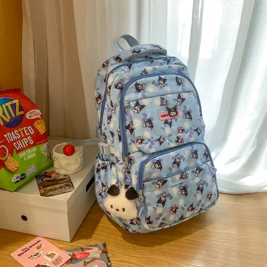 New Cartoon Backpack Nylon Cute Men′s and Women′s Load Reducing Large Capacity Backpack