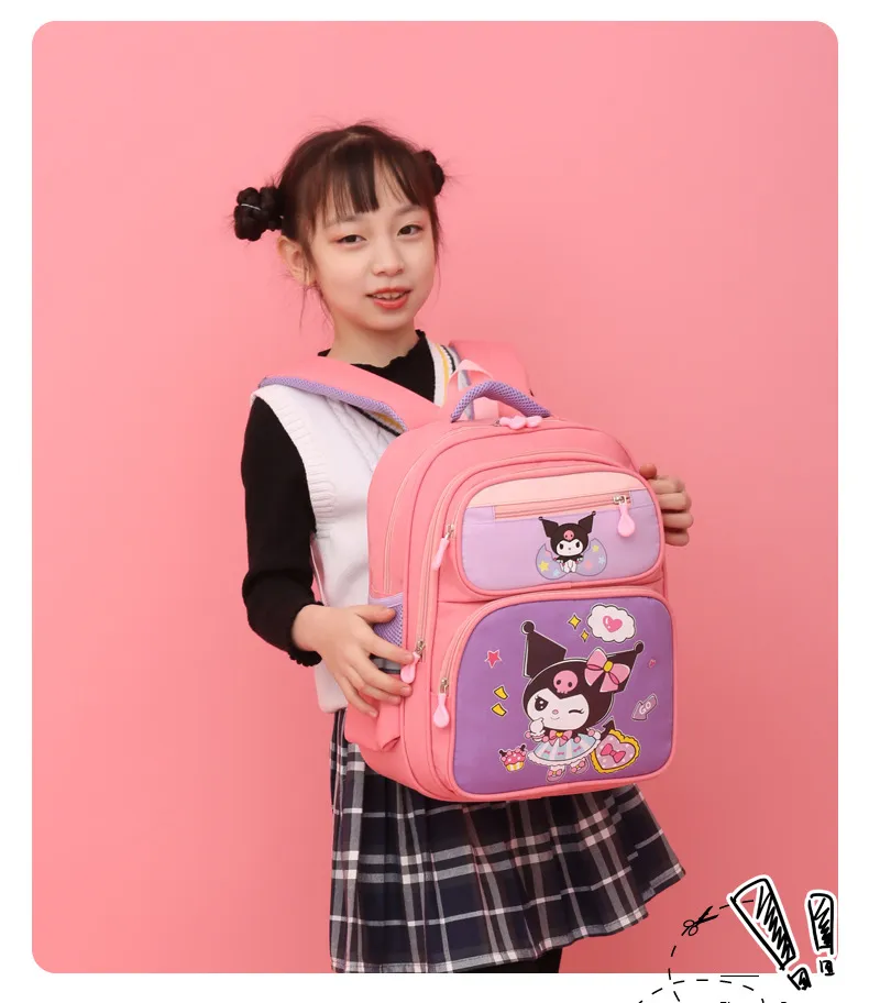 Kulomi Elementary School Student&prime;s New Cartoon Backpack with Large Capacity Anti Splashing Lightweight Backpack