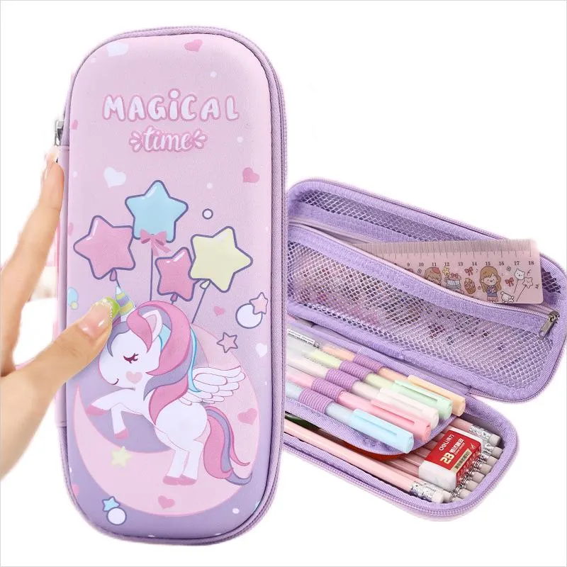 Pencil Case Three-Dimensional Pencil Case Elementary School Stationery Box Cute Middle School Cartoon Stationery Bag for Girls