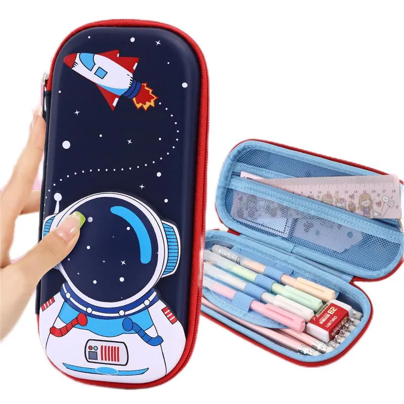 Wholesale Large Capacity 3D Stationery Case Waterproof Pencil Boxes for Primary School Students