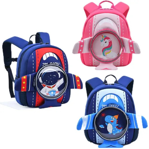 New Kindergarten Backpack Male Cartoon Cute 3D Preschool Lightweight Children′s Shoulder Mini Backpack