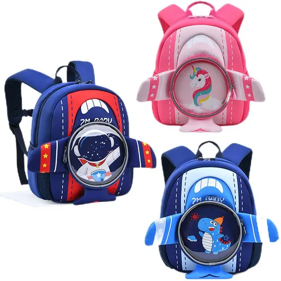 New Kindergarten Backpack Male Cartoon Cute 3D Preschool Lightweight Children′s Shoulder Mini Backpack