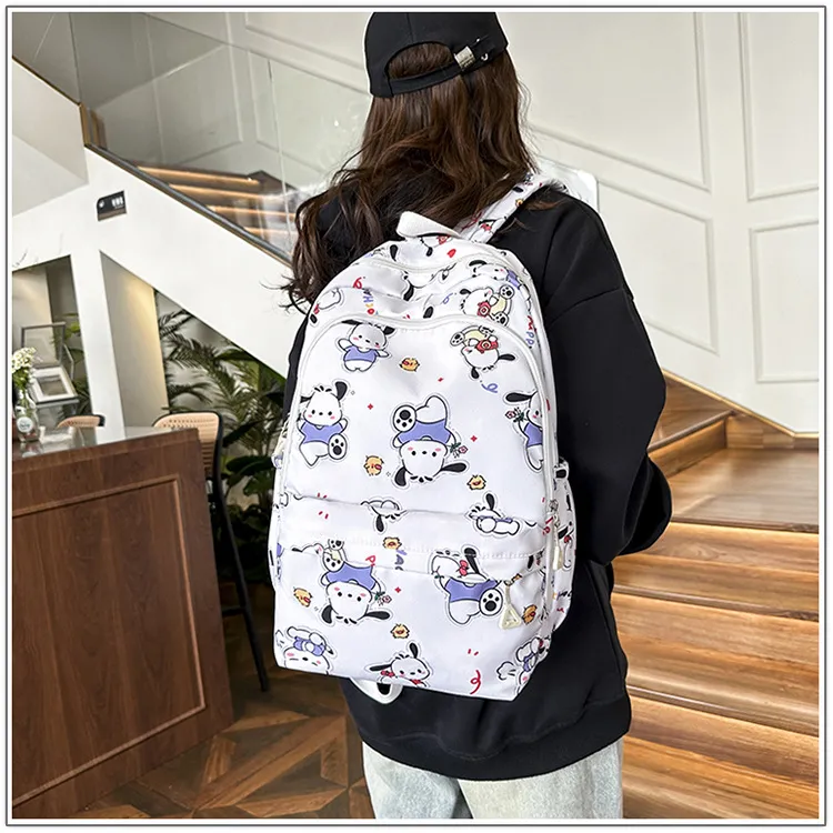 2024 New Cartoon Lightweight Women&prime;s Large Capacity School Bag Nylon Backpack