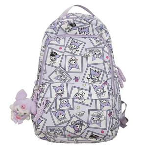 New Student Backpack Cute Large Capacity Handheld Nylon Lightweight Cartoon Backpack