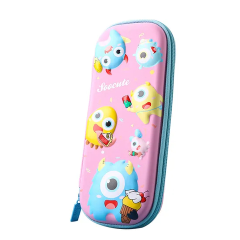 Cartoon 3D Pencil Case Primary School Student Leather Surface Stationery Box