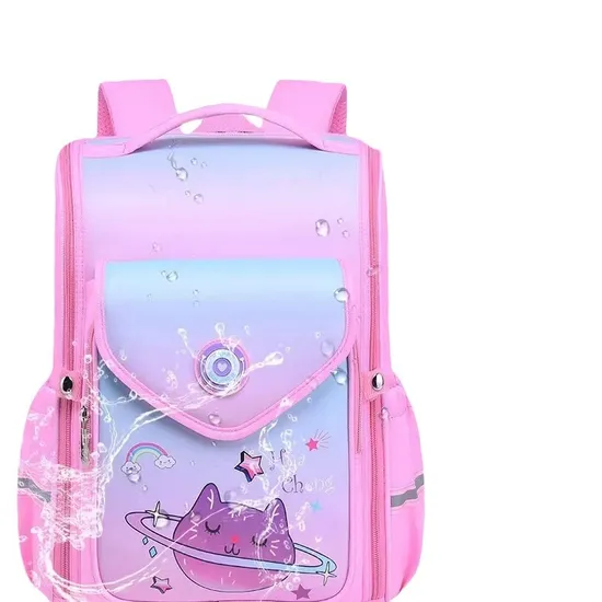 Primary School Students Backpack Waterproof and Load Reducing Integrated Lightweight and Fashionable Cartoon Backpack