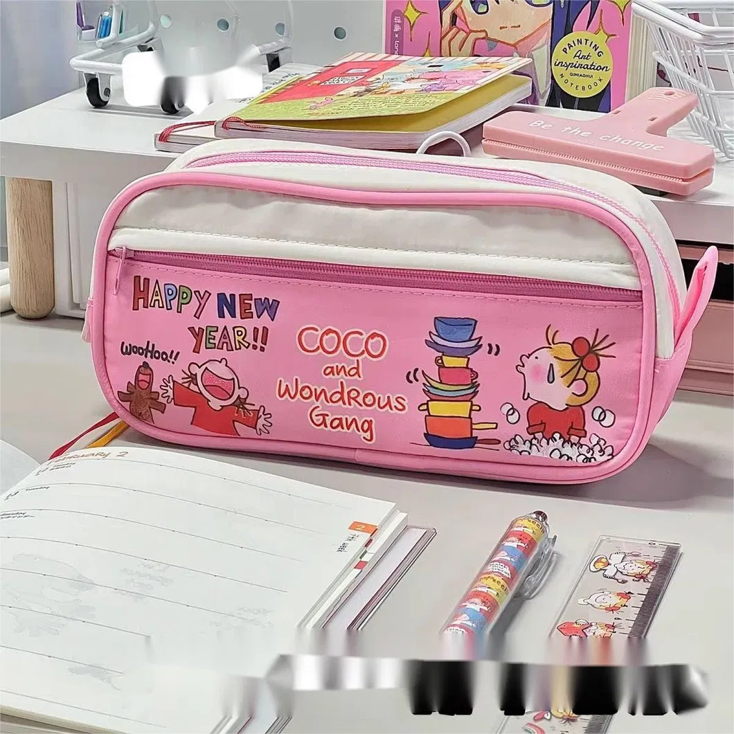 Cute Cartoon Pencil Case Student Stationery Bag Large Capacity Pencil Case