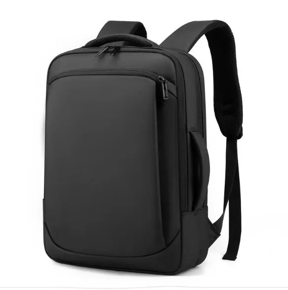 Custom Logo Stylish Business Leather Travel Laptop Backpack Bag with USB Charging Port for Men Women School Backpack