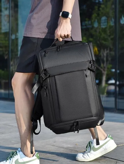 Waterproof Luxury Leisure Travel University School Notebook Synthetic Leather Laptop Backpacks