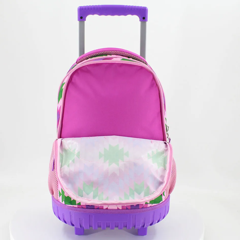 High Quality Fashion Printed Trolley Bag Multicolor Backpack OEM Printed Shopping Trolley Bag for Girls
