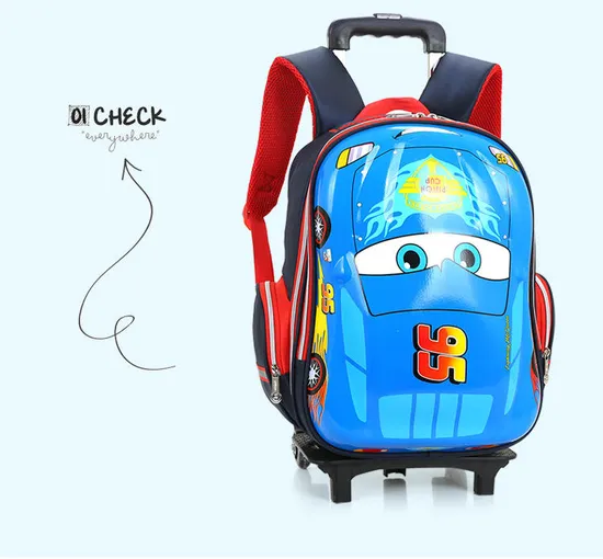 Nice Cute EVA Racing Car Kids Trolley School Bag Kids Luggage Wholesale