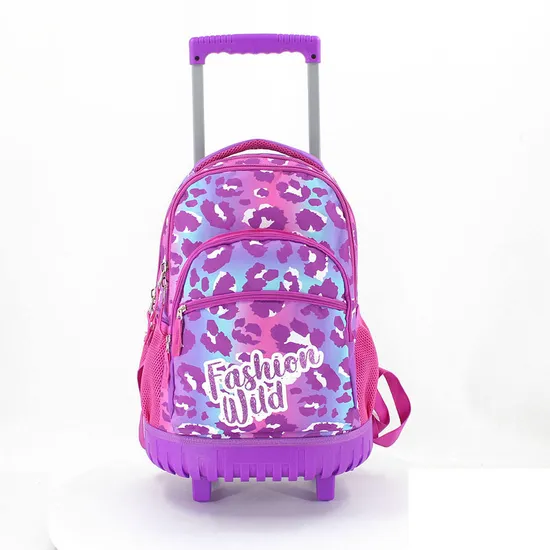 New Design Fashion Print Trolley Backpack Smooth Stretch Student Trolley Bag Can Be Customized Logo