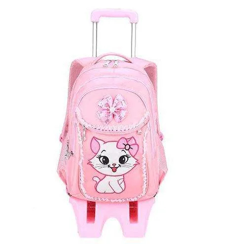 New Design Fashion Print Kids Trolley Backpack Trolley Bag