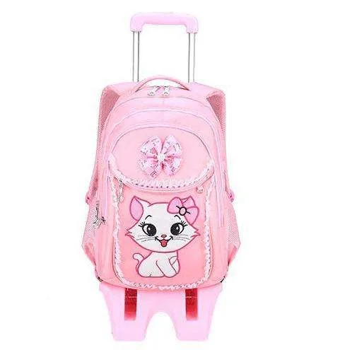 New Design Fashion Print Kids Trolley Backpack Trolley Bag