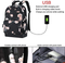 Customized Anti-Theft Stylish Casual Students Shockproof Waterproof College Laptop USB Charging Port Backpack Women Girls