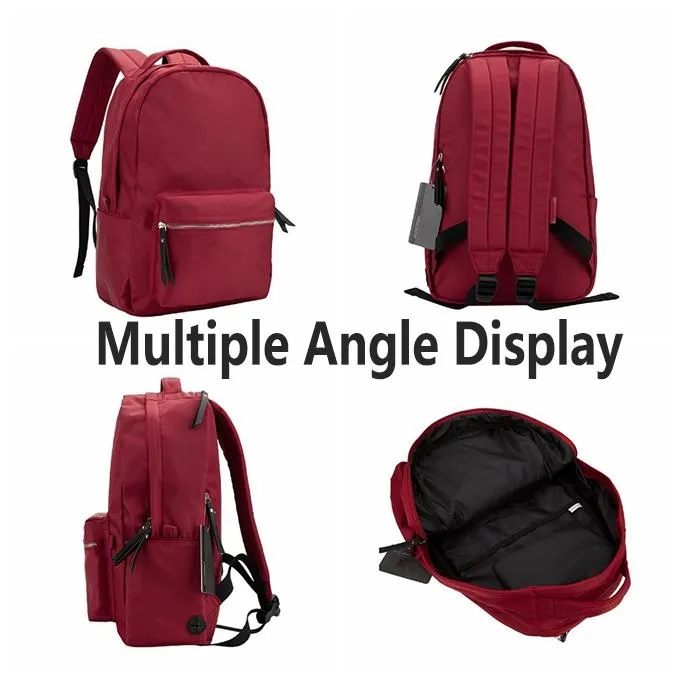 Wholesale Custom Logo Classic Fashion Red Women Laptop Backpack Luxury Backpacks for Women Backpack Bag