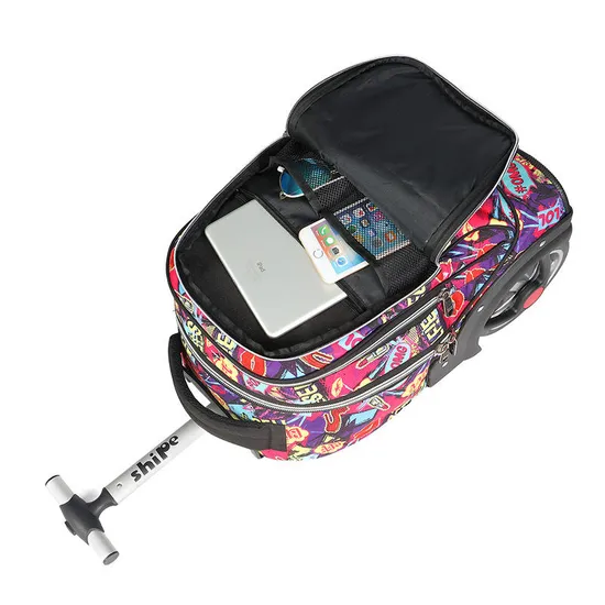 Kids Fashion School Wheels Backpack for Student School Trolley Bags